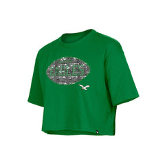 Philadelphia Eagles New Era Girl's Flip Sequin Boxy T-Shirt