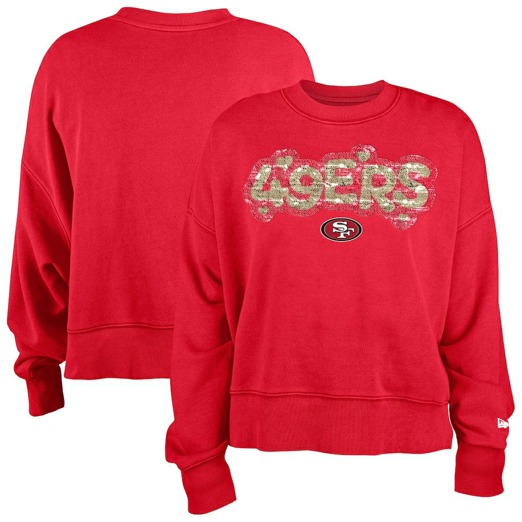 San Francisco 49ers New Era Girl's Flip Sequin Sweatshirt