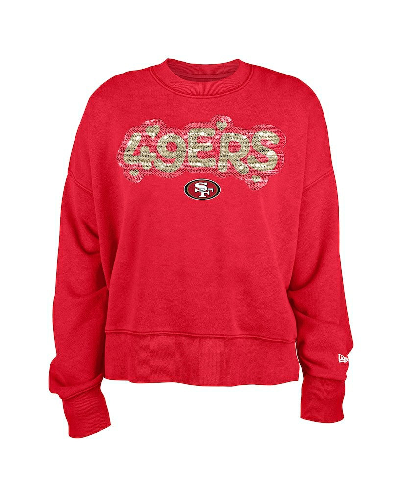 San Francisco 49ers New Era Girl's Flip Sequin Sweatshirt