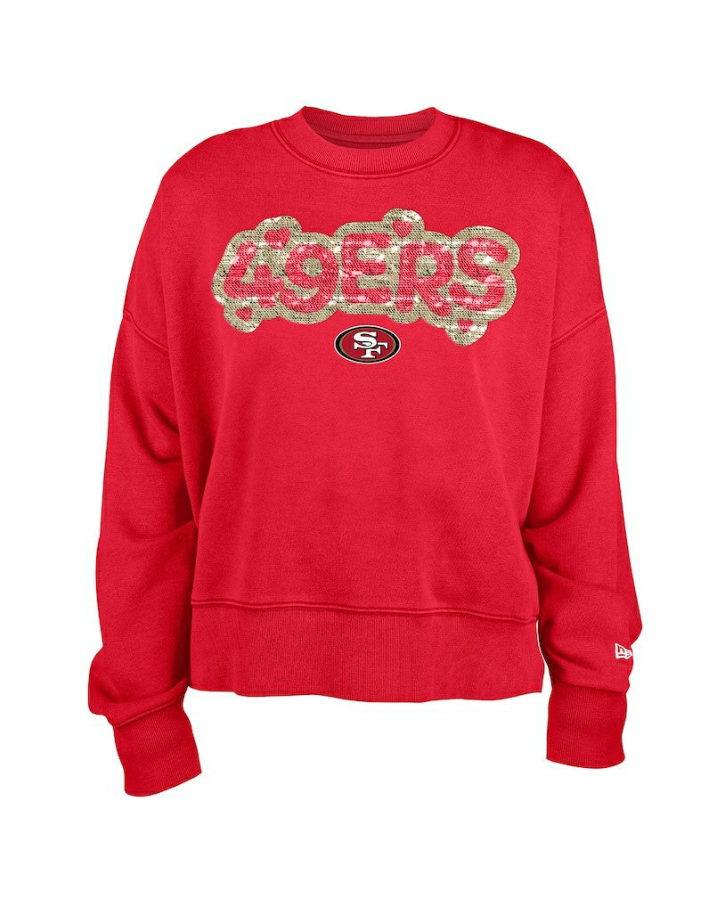 San Francisco 49ers New Era Girl's Flip Sequin Sweatshirt