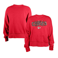 Kansas City Chiefs New Era Girl's Flip Sequin Sweatshirt