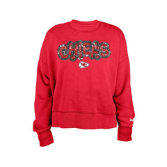 Kansas City Chiefs New Era Girl's Flip Sequin Sweatshirt