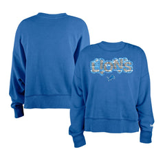 Detroit Lions New Era Girl's Flip Sequin Sweatshirt