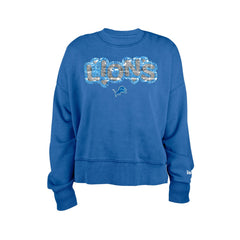 Detroit Lions New Era Girl's Flip Sequin Sweatshirt