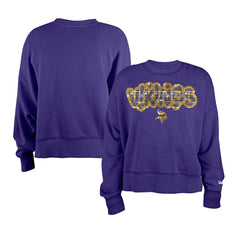 Minnesota Vikings New Era Girl's Flip Sequin Sweatshirt