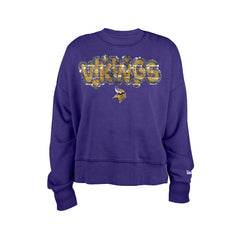 Minnesota Vikings New Era Girl's Flip Sequin Sweatshirt