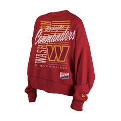 Washington Commanders New Era Women's Oversized Throwback Mineral Wash Crew Neck Sweatshirt