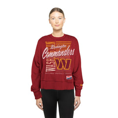 Washington Commanders New Era Women's Oversized Throwback Mineral Wash Crew Neck Sweatshirt