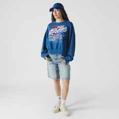 Buffalo Bills New Era Women's Oversized Throwback Mineral Wash Crew Neck Sweatshirt