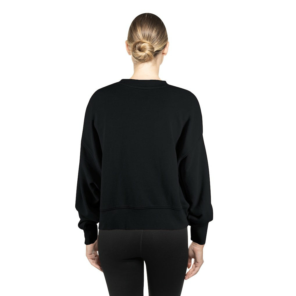 Philadelphia Eagles New Era Women's Oversized Throwback Mineral Wash Crew Neck Sweatshirt