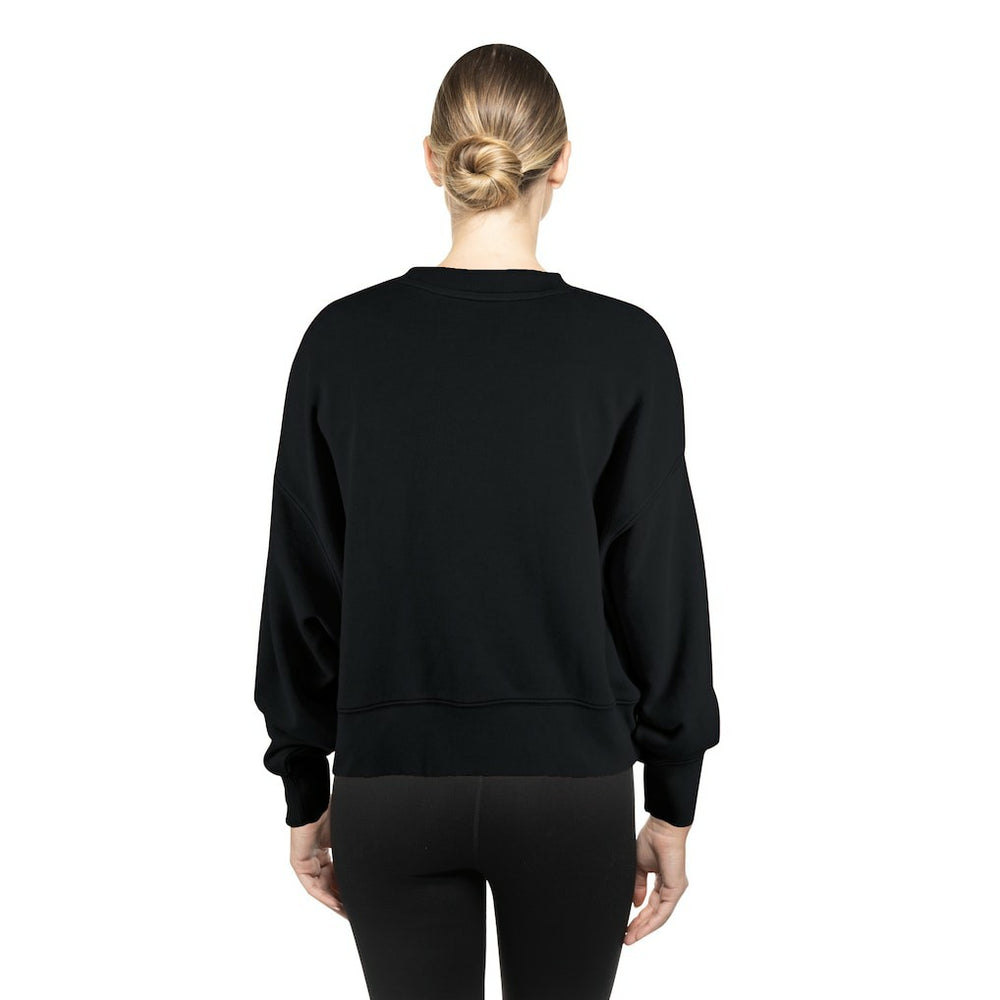 Philadelphia Eagles New Era Women's Oversized Throwback Mineral Wash Crew Neck Sweatshirt