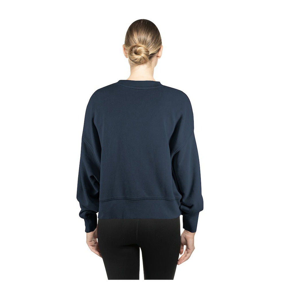 Seattle Seahawks New Era Women's Oversized Throwback Mineral Wash Crew Neck Sweatshirt