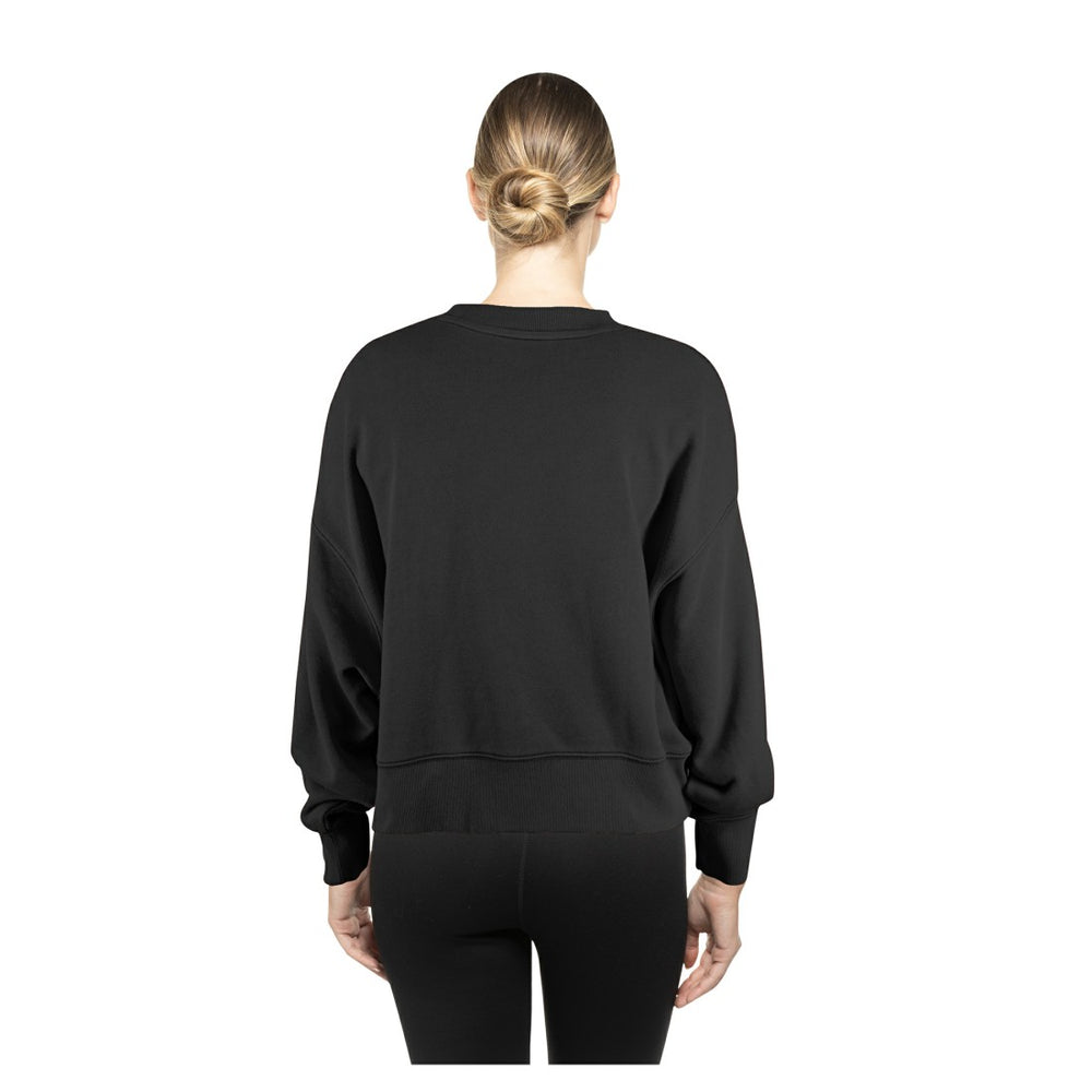 Detroit Lions New Era Women's Oversized Throwback Mineral Wash Crew Neck Sweatshirt
