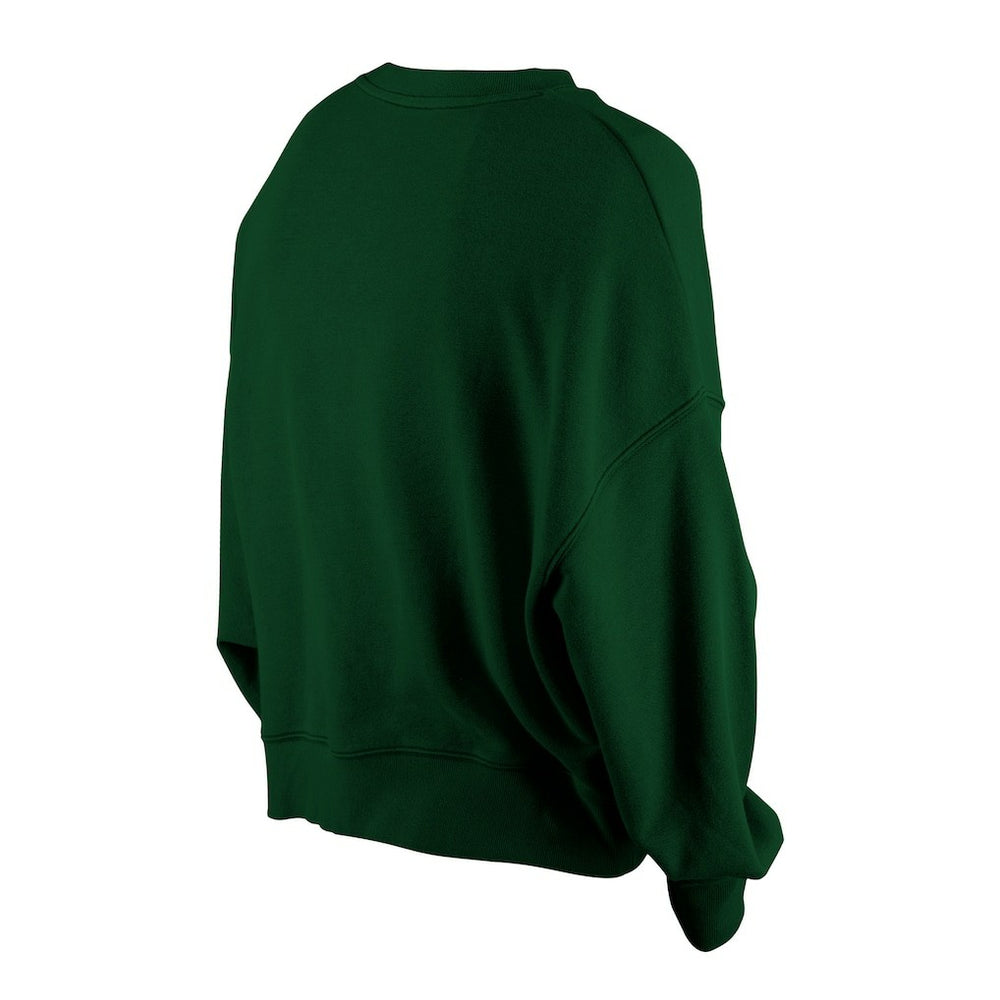 Green Bay Packers New Era Women's Oversized Throwback Mineral Wash Crew Neck Sweatshirt