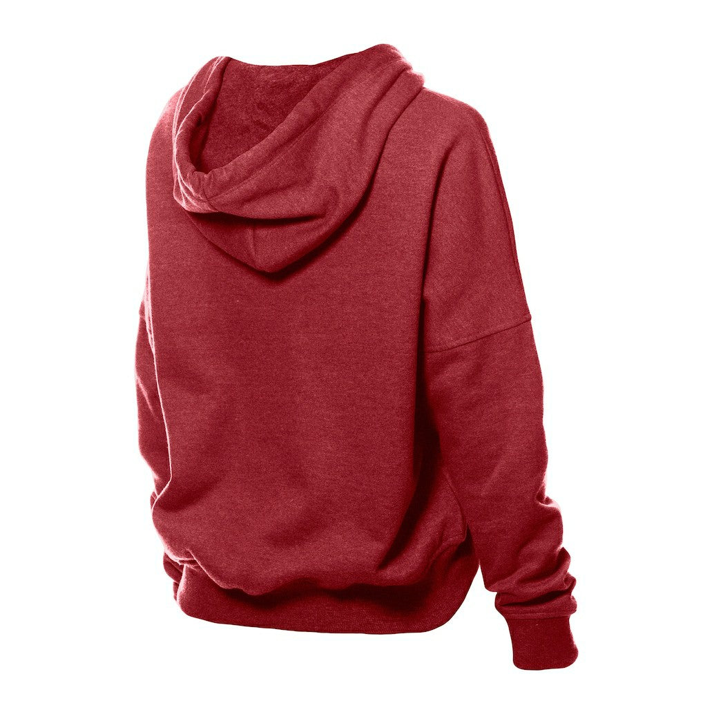 Washington Commanders New Era Women's Throwback Boxy Hoodie Sweatshirt