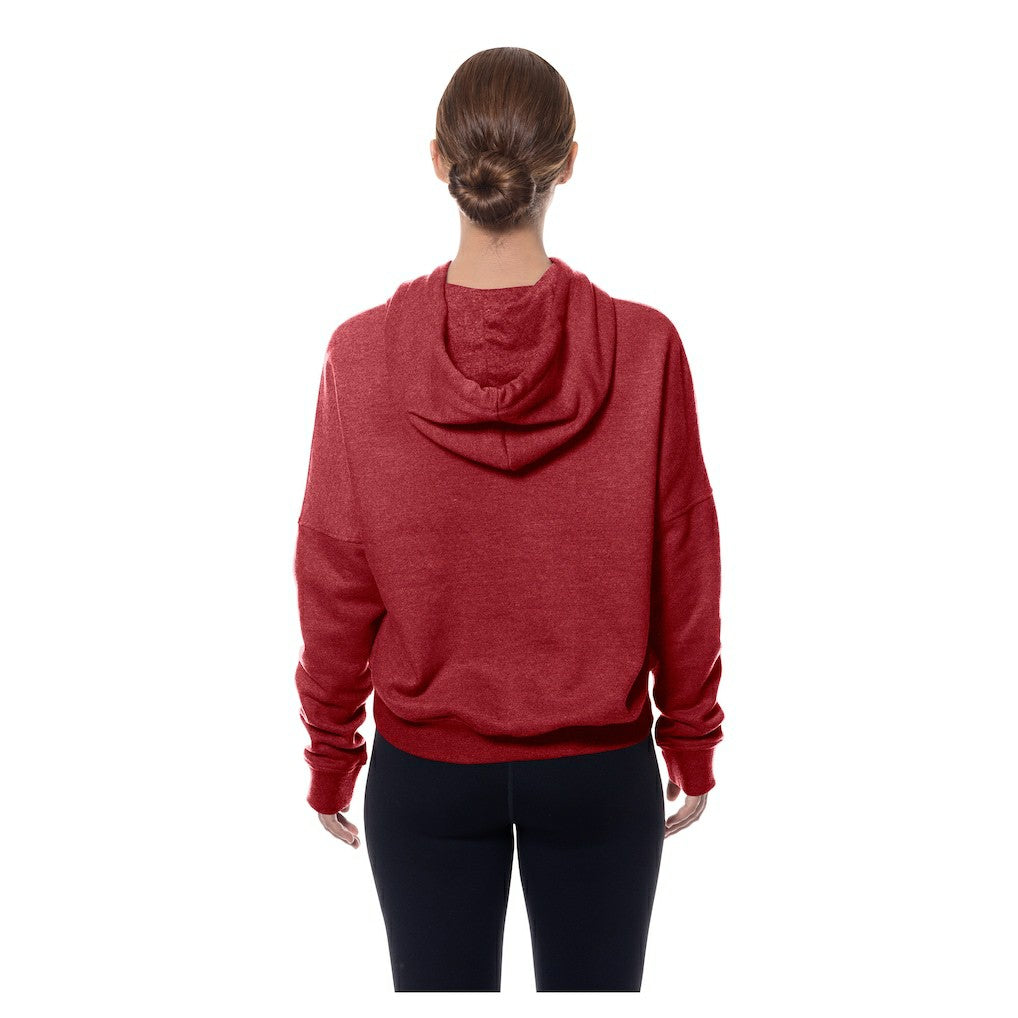 Washington Commanders New Era Women's Throwback Boxy Hoodie Sweatshirt