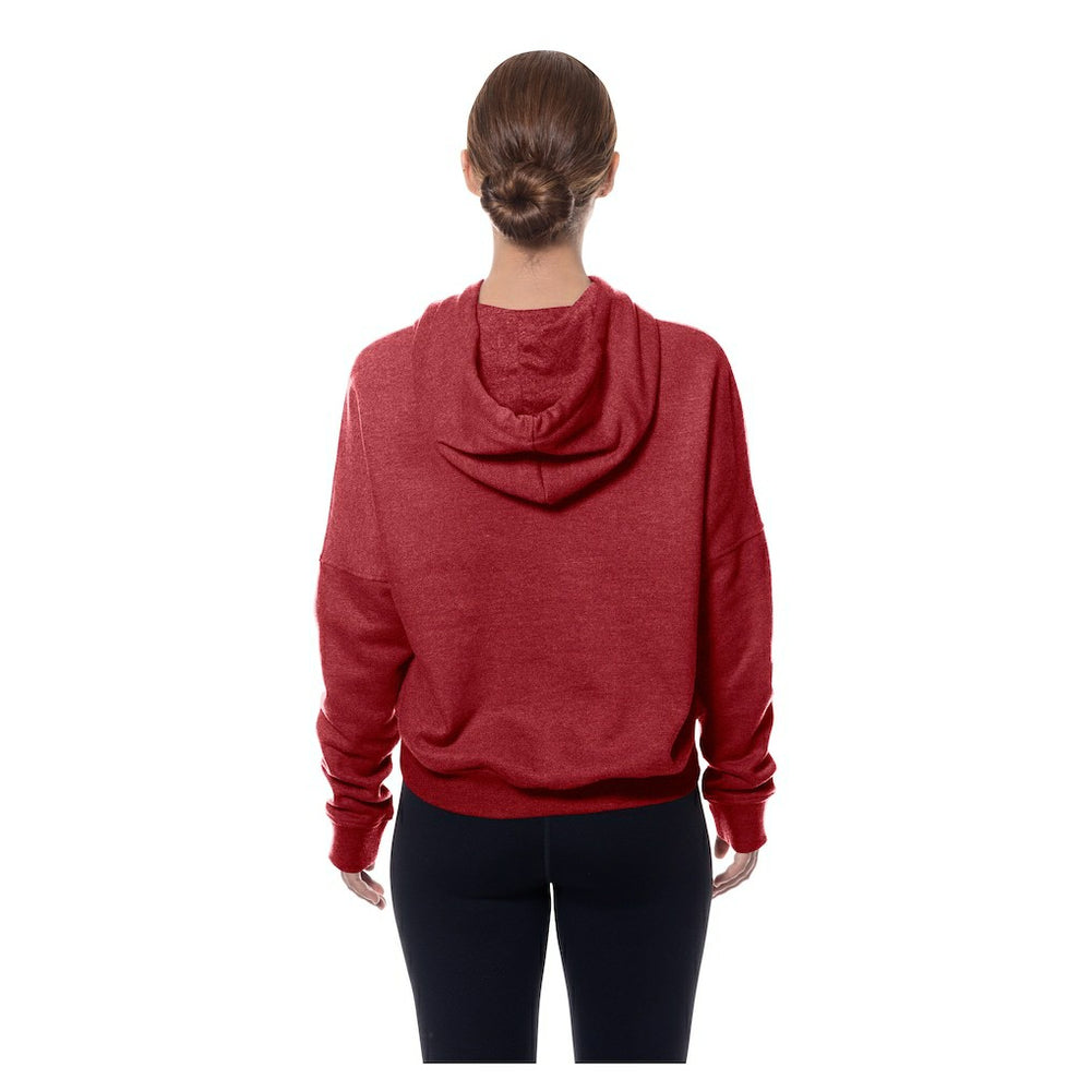 Washington Commanders New Era Women's Throwback Boxy Hoodie Sweatshirt