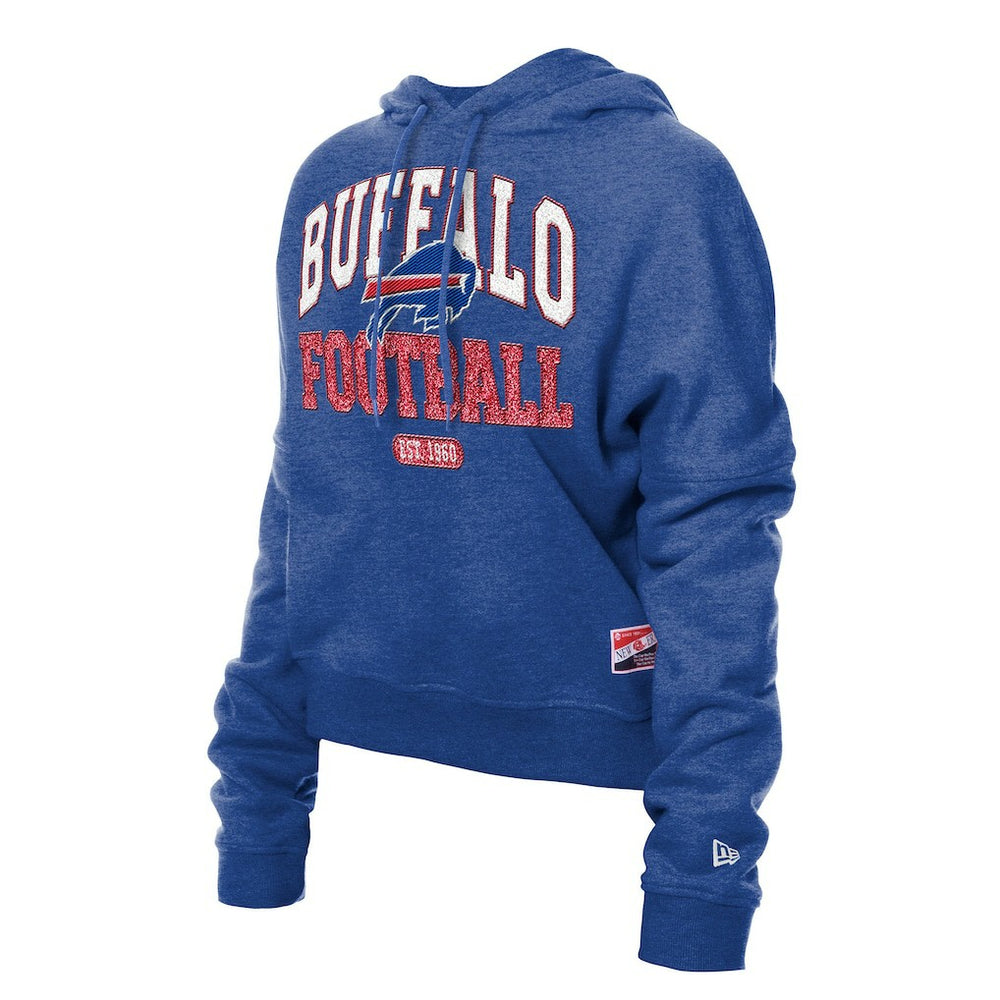 Buffalo Bills New Era Women's Throwback Boxy Hoodie Sweatshirt