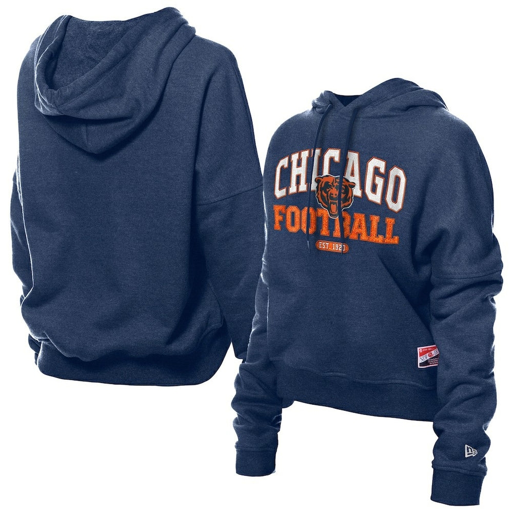 Chicago Bears New Era Women's Throwback Boxy Hoodie Sweatshirt