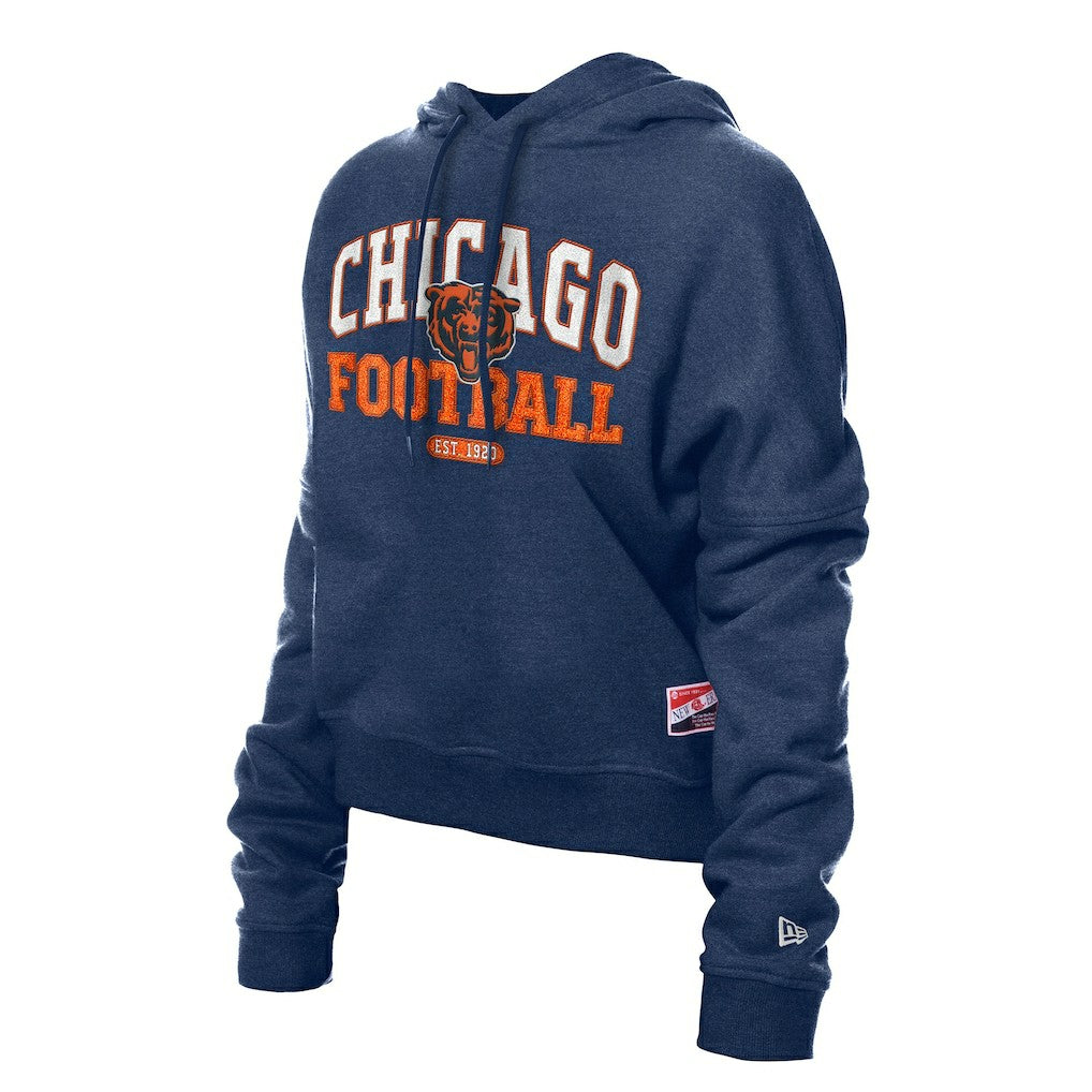 Chicago Bears New Era Women's Throwback Boxy Hoodie Sweatshirt