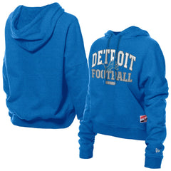 Detroit Lions New Era Women's Throwback Boxy Hoodie Sweatshirt