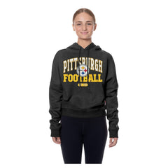 Pittsburgh Steelers New Era Women's Throwback Boxy Hoodie Sweatshirt