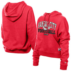 Kansas City Chiefs New Era Women's Throwback Boxy Hoodie Sweatshirt