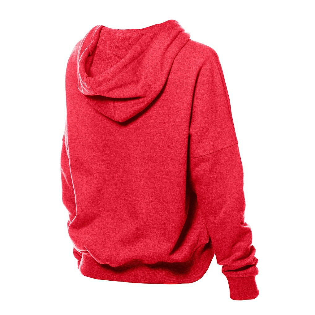 Kansas City Chiefs New Era Women's Throwback Boxy Hoodie Sweatshirt