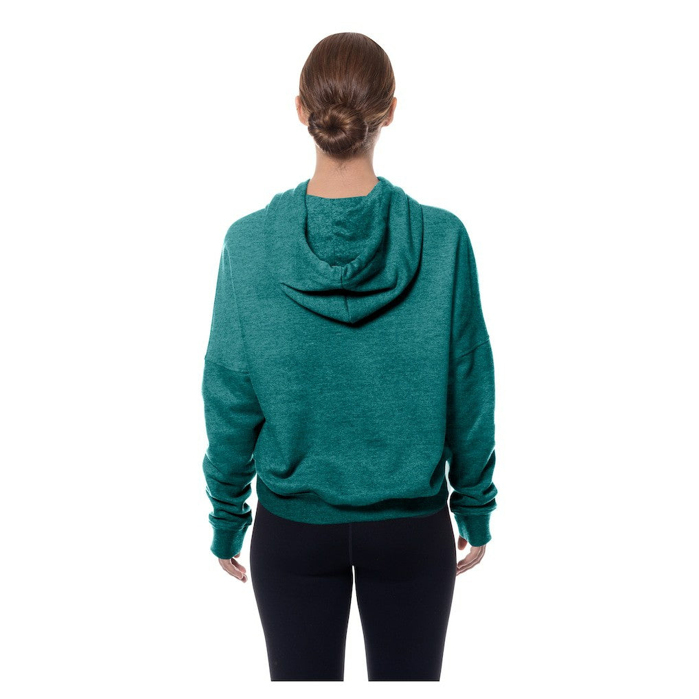 Miami Dolphins New Era Women's Throwback Boxy Hoodie Sweatshirt