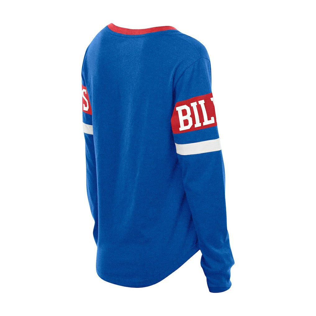 Buffalo Bills New Era Women's Throwback Lace-Up Long-Sleeve T-Shirt