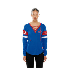 Buffalo Bills New Era Women's Throwback Lace-Up Long-Sleeve T-Shirt
