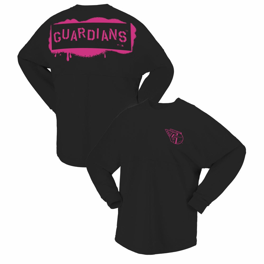 Cleveland Guardians Fanatics Women's Neon Jersey Long Sleeve T-Shirt | MLB Discount