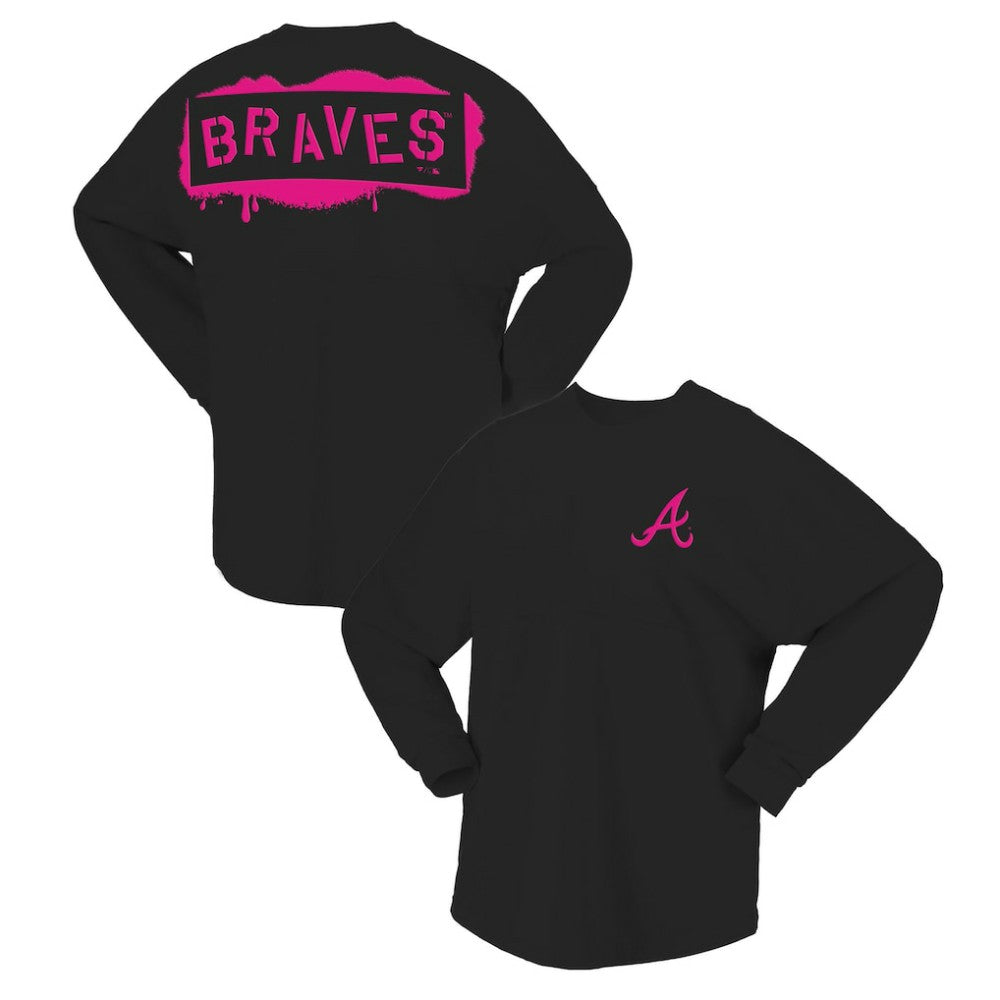 Atlanta Braves Fanatics Women's Neon Jersey Long Sleeve T-Shirt | MLB Shop