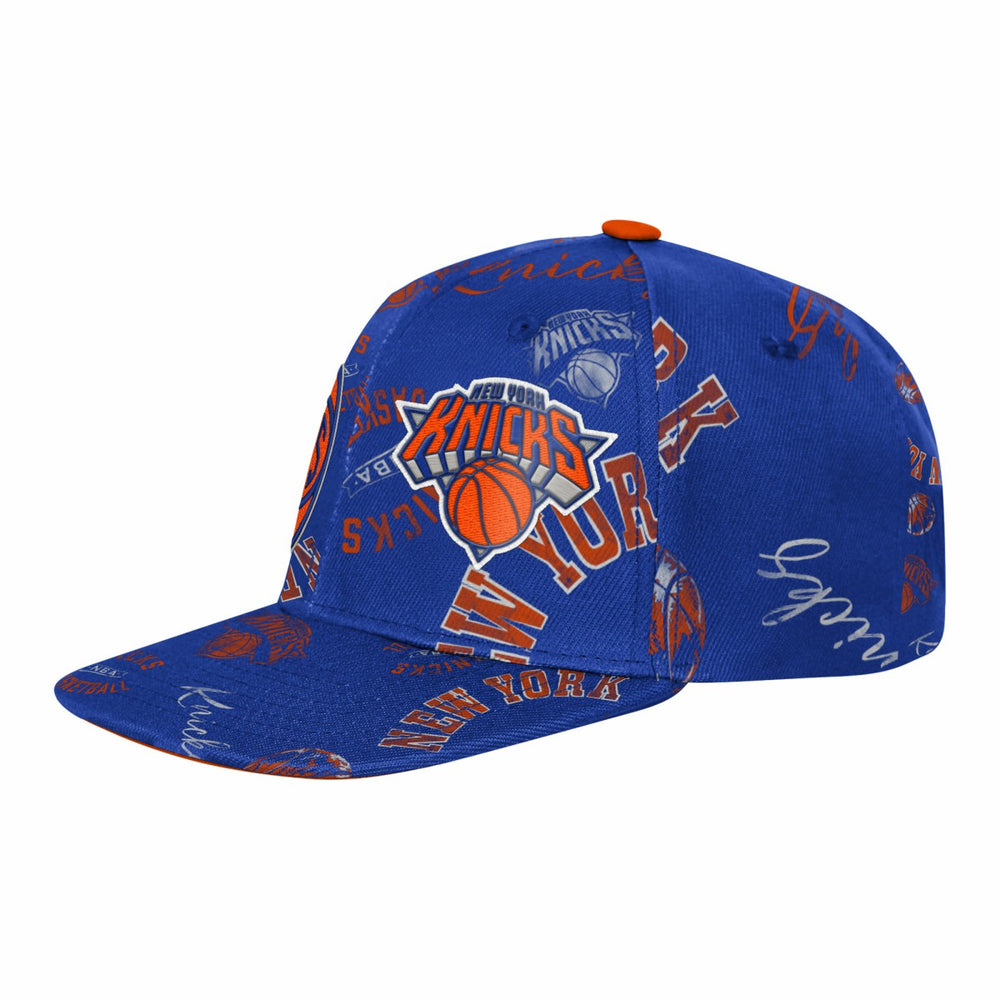 New York Knicks Outerstuff Youth Street Hooper Allover Print Snapback Hat Outlet