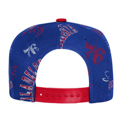 Philadelphia 76ers Outerstuff Youth Street Hooper Allover Print Snapback Hat Discount
