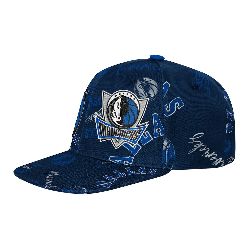 Dallas Mavericks Outerstuff Youth Street Hooper Allover Print Snapback Hat sale For Sale