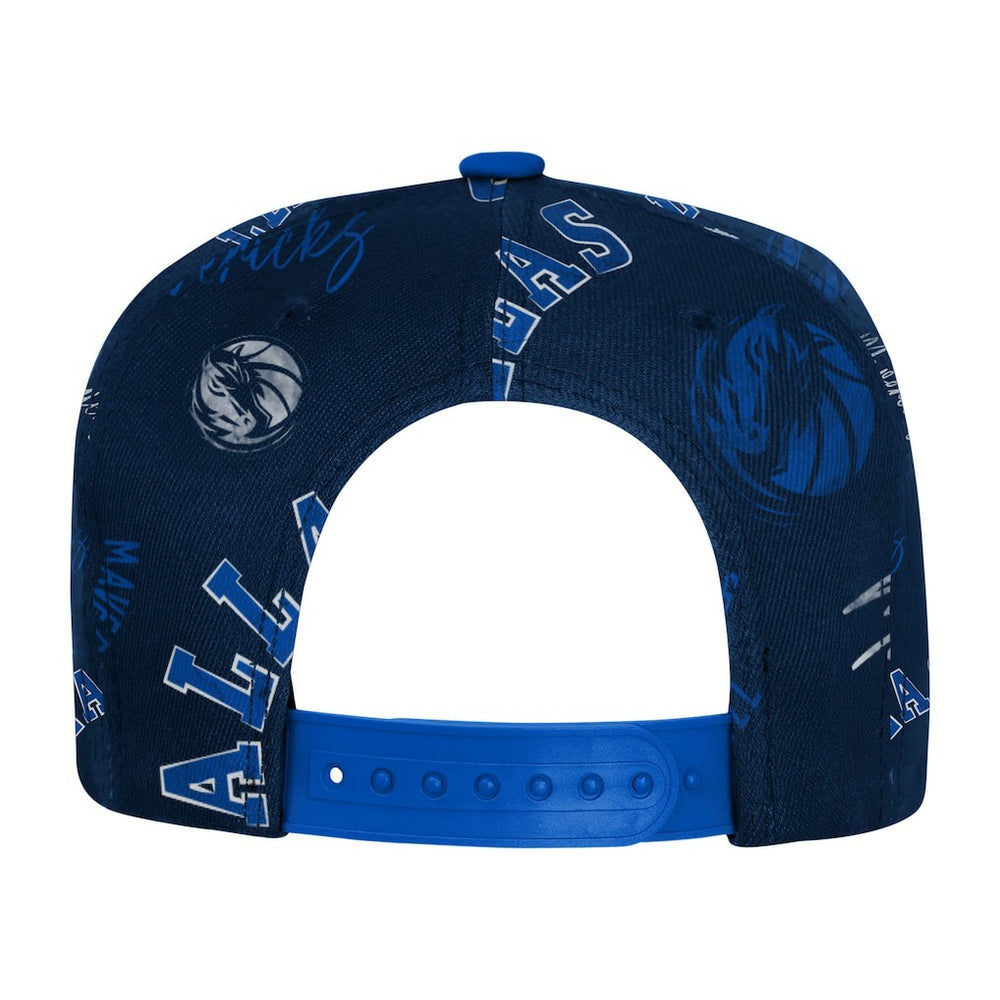 Dallas Mavericks Outerstuff Youth Street Hooper Allover Print Snapback Hat sale For Sale