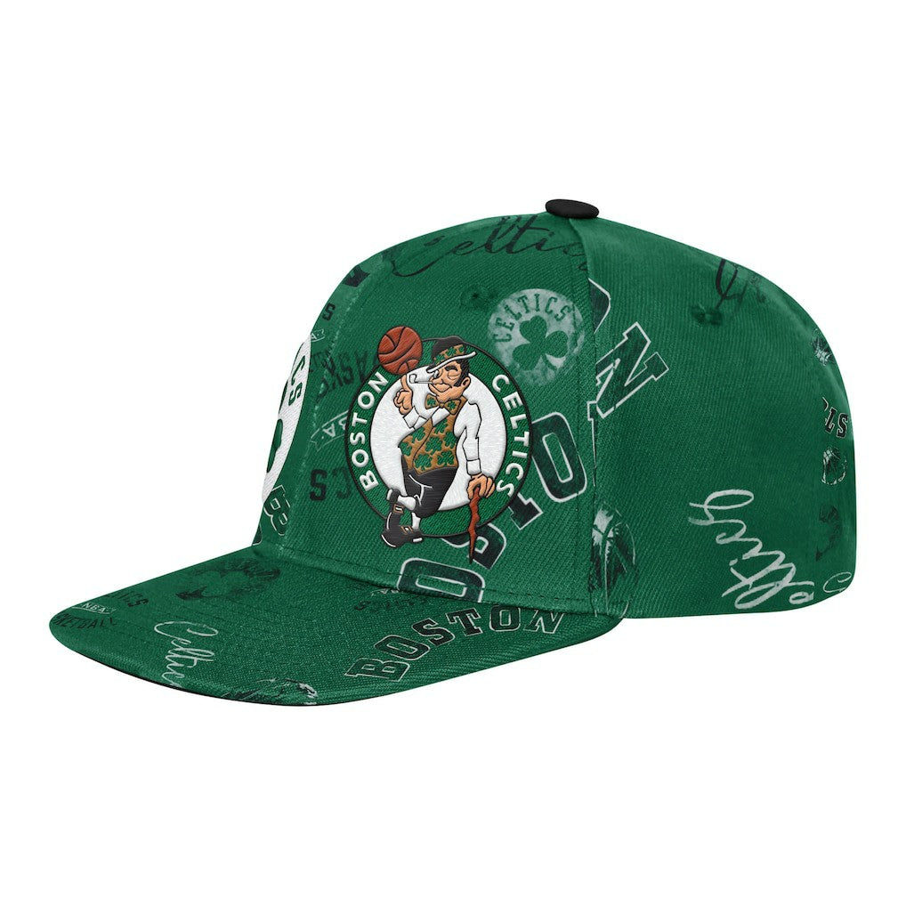 Boston Celtics Outerstuff Youth Street Hooper Allover Print Snapback Hat On Sale