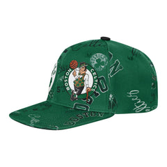 Boston Celtics Outerstuff Youth Street Hooper Allover Print Snapback Hat On Sale