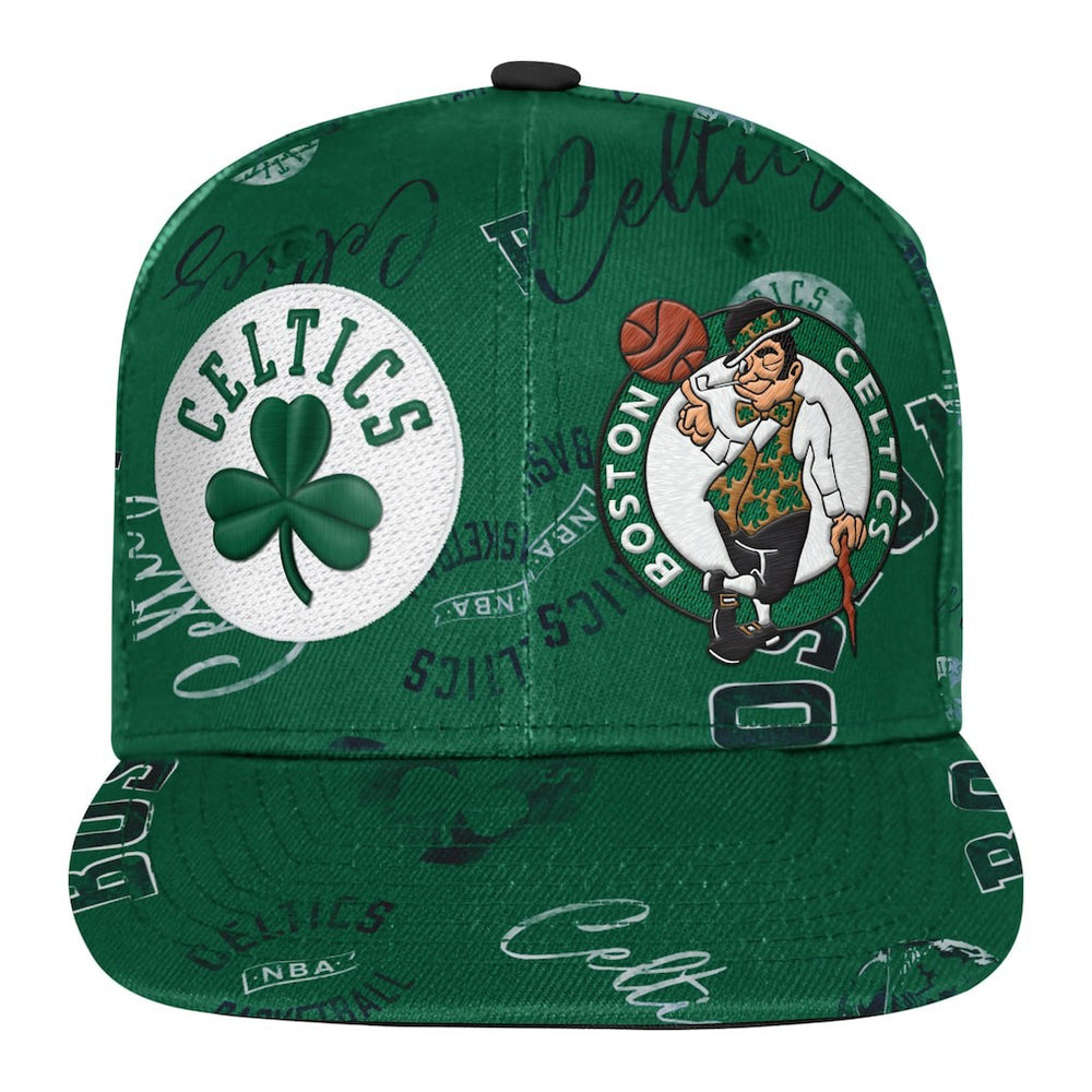 Boston Celtics Outerstuff Youth Street Hooper Allover Print Snapback Hat On Sale