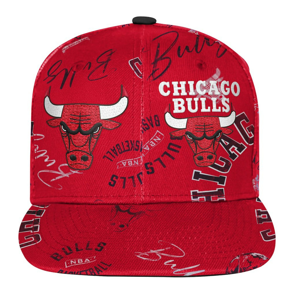 Chicago Bulls Outerstuff Youth Street Hooper Allover Print Snapback Hat On Sale