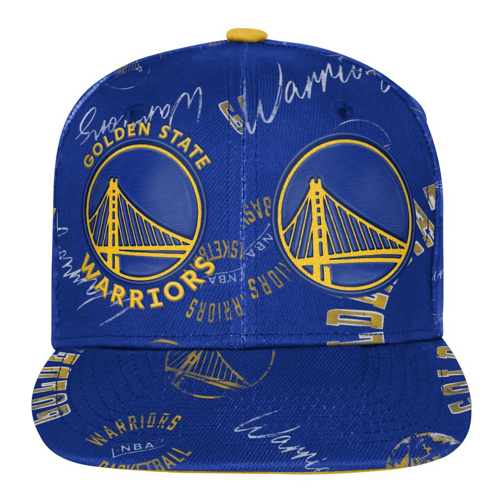 Golden State Warriors Outerstuff Youth Street Hooper Allover Print Snapback Hat sale Outlet