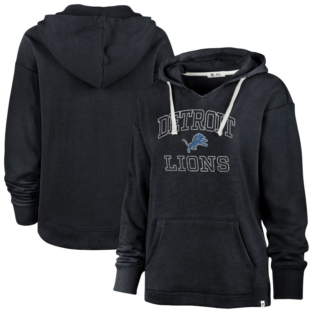 Detroit Lions 47 brand '47 Women's Plus Size Clarity Kennedy Pullover Hoodie