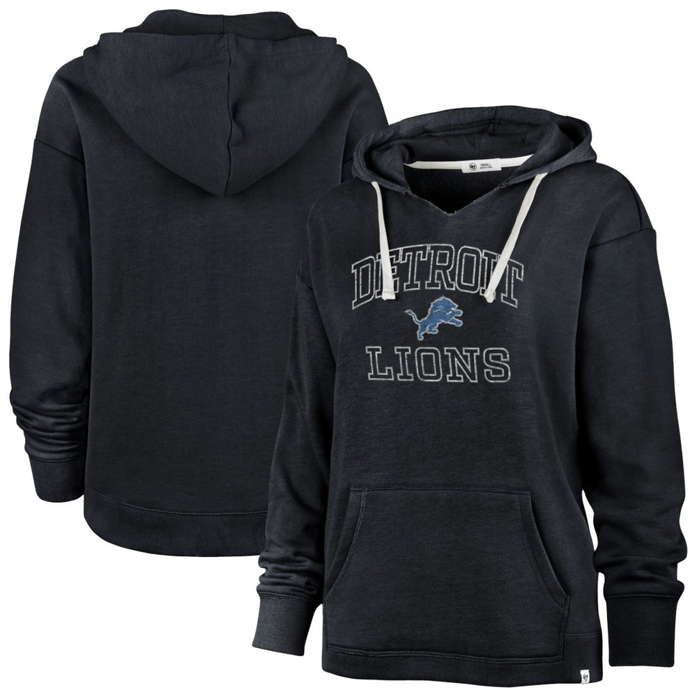 Detroit Lions 47 brand '47 Women's Plus Size Clarity Kennedy Pullover Hoodie