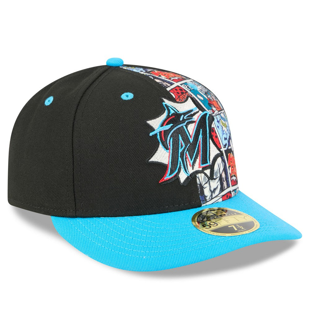 Miami Marlins New Era 2025 MLB Diamond Hero Edition Low Profile 59FIFTY Fitted Hat | MLB Discount