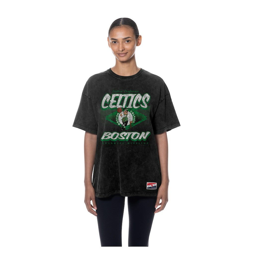 Boston Celtics Women's Throwback Mineral Wash Oversized T-Shirt Discount