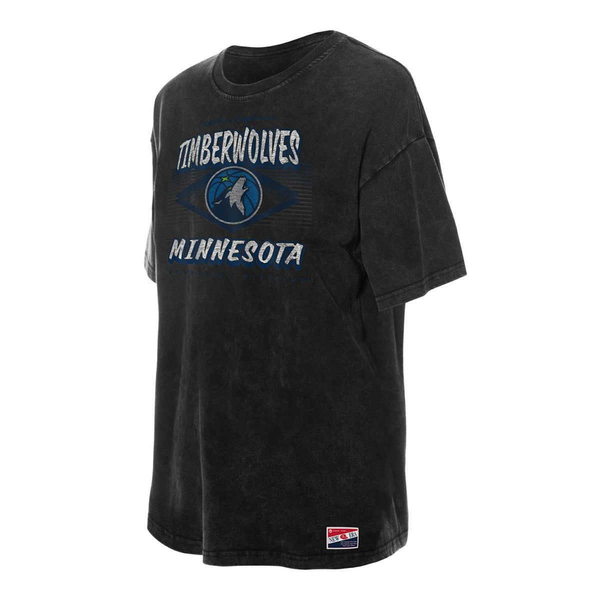 Minnesota Timberwolves Women's Throwback Mineral Wash Oversized T-Shirt For Sale