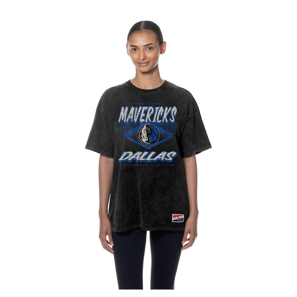Dallas Mavericks Women's Throwback Mineral Wash Oversized T-Shirt sale Online