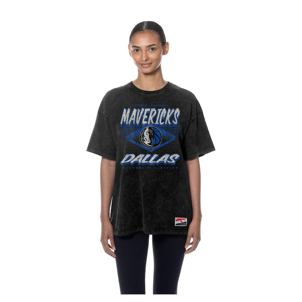 Dallas Mavericks Women's Throwback Mineral Wash Oversized T-Shirt sale Online