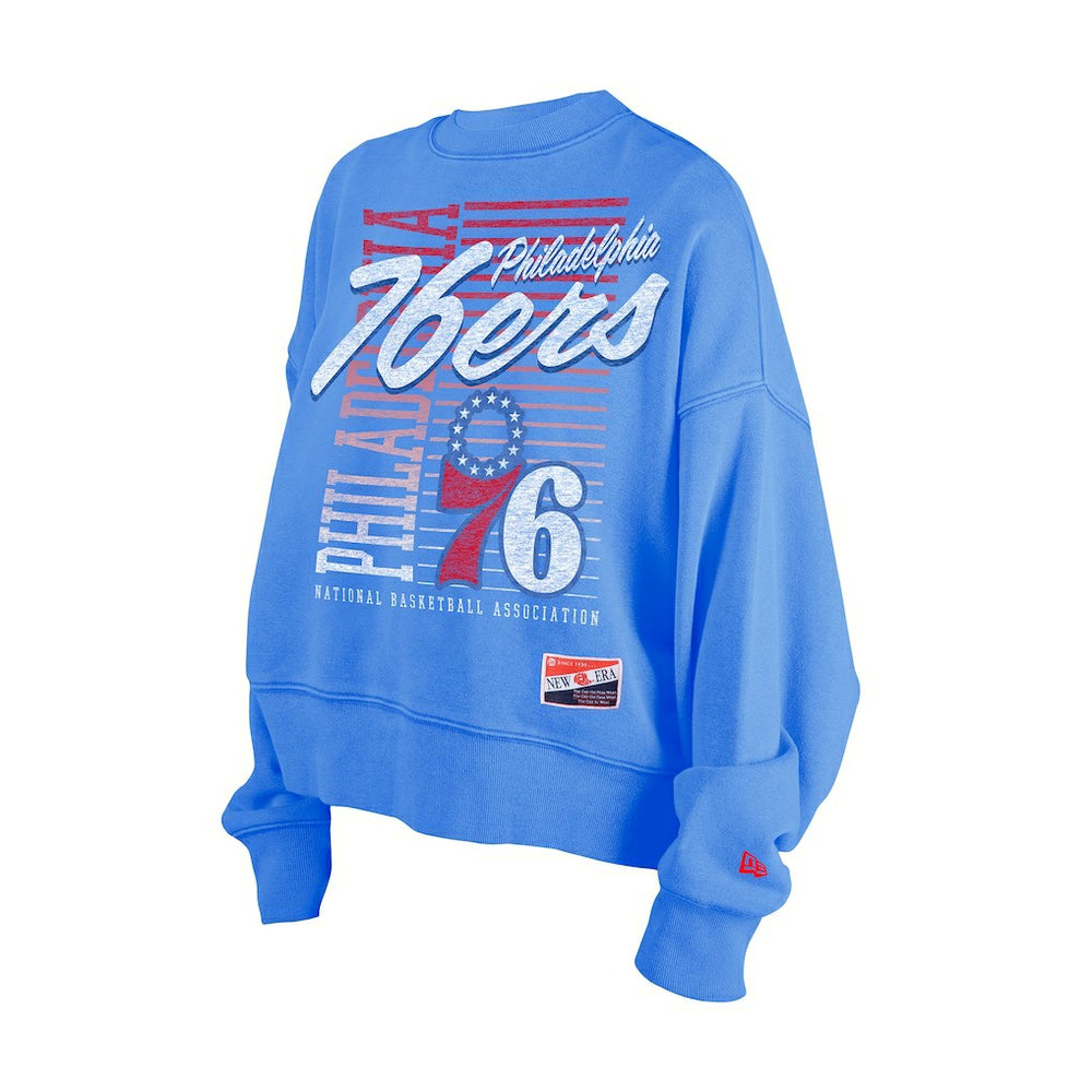 Philadelphia 76ers Women's Boxy Throwback Mineral Wash Sweatshirt Discount